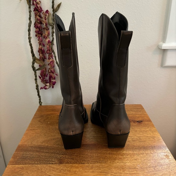 Vagabond Alina Tall Boots in Brown Brush-off Leather Sz 38 - Picture 13 of 14